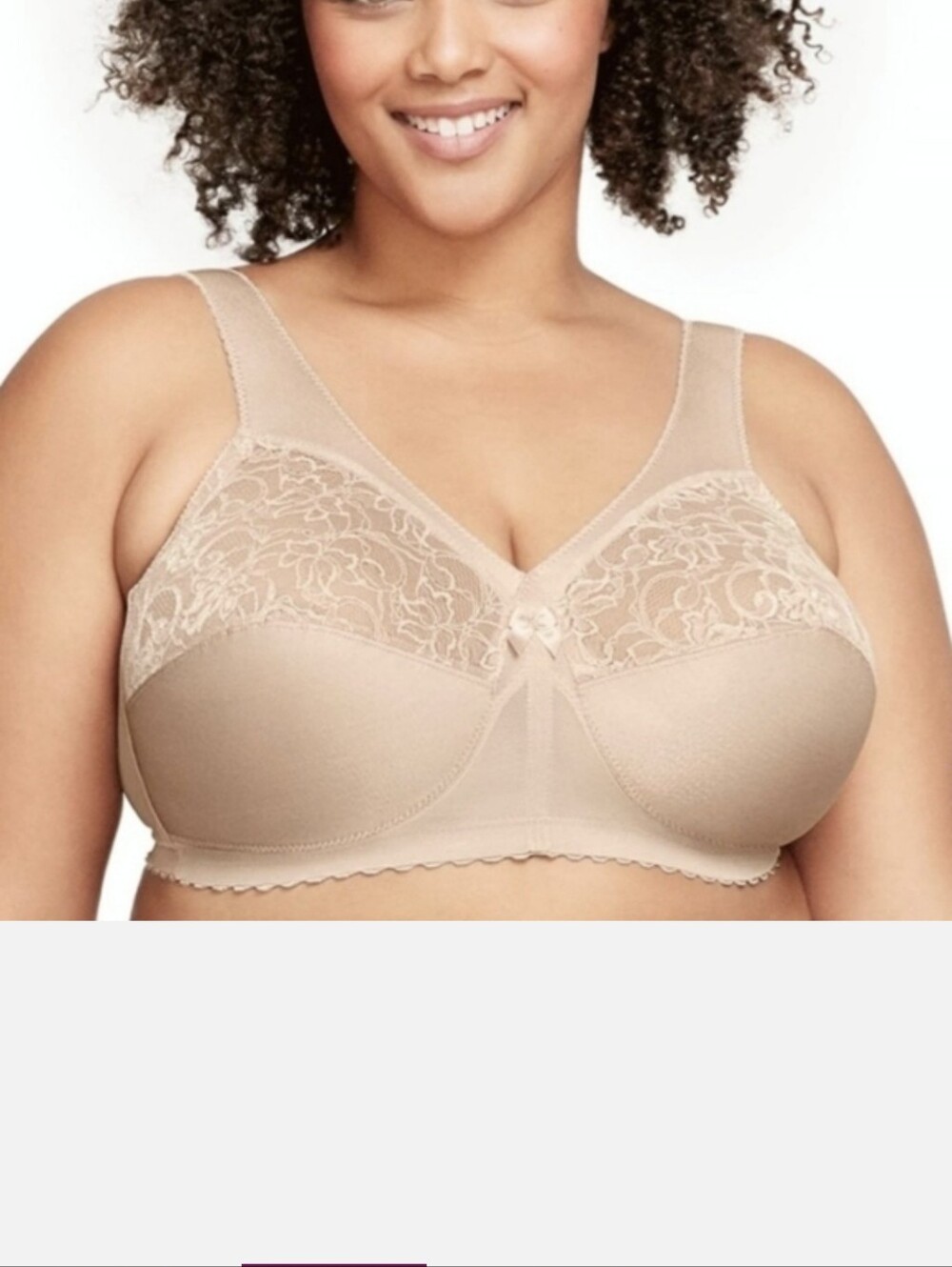 Soft Nude Lace-Trim Wireless Bra - Women Intimates